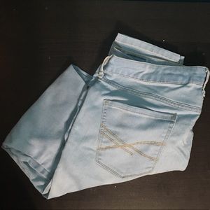 Light wash high waisted jeggings Aeropostale